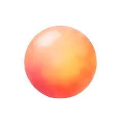 Abstract Orange and Pink Gradient Sphere Smooth Orb Glowing Ball Digital Art Modern Design Element