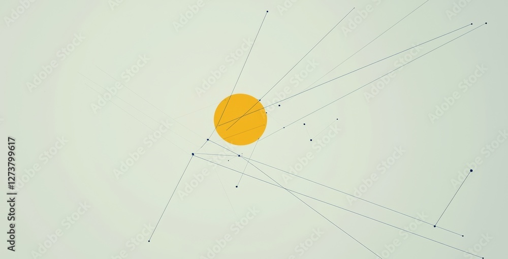Poster the background features a technology style design with a sphere theme, connected lines, and a wirefr