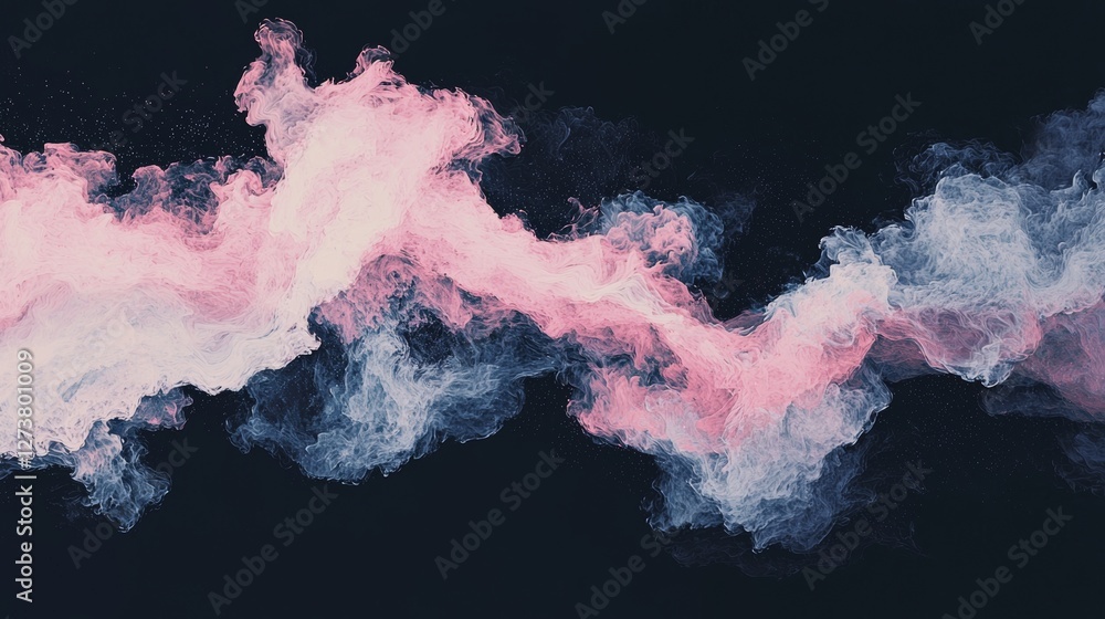 Poster a dynamic energy effect is created by flowing, curved lines set against an abstract blue background