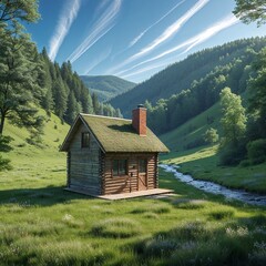 Obraz premium house in the mountains