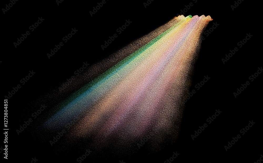 Poster the texture overlay features a rainbow color gradient set against a black background, suitable for c