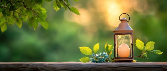 [Outdoor brunch weekend party breakfast] Cozy Evening Lantern in Garden Oasis