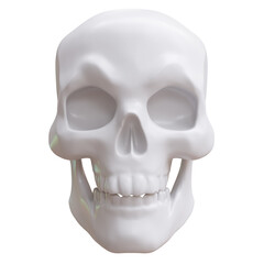 Human skull isolated on white, transparent. Sugar skull, day of the dead