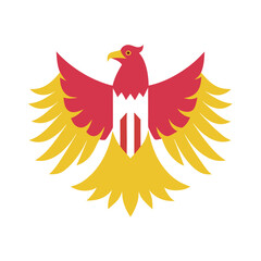 Obraz premium Golden eagle icon- the national symbol of Austria