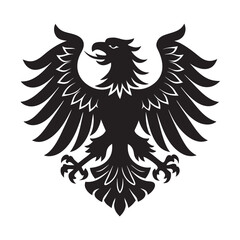 Austrian emblem- golden eagle silhouette in flight