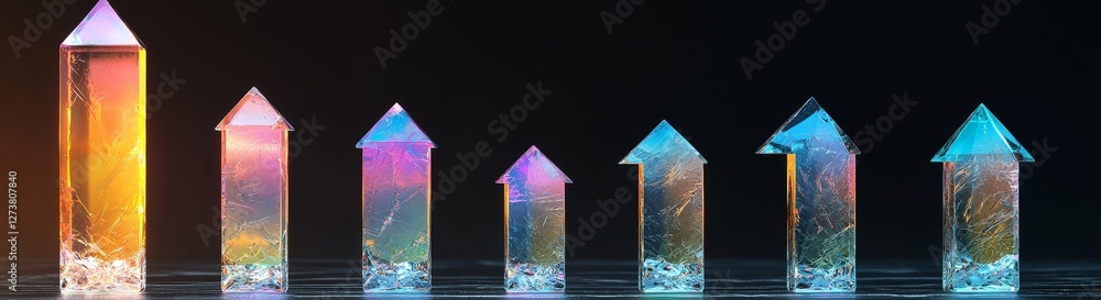 Aufkleber explore a collection of 4 trending holographic retro-futuristic web elements, such as a click pointe