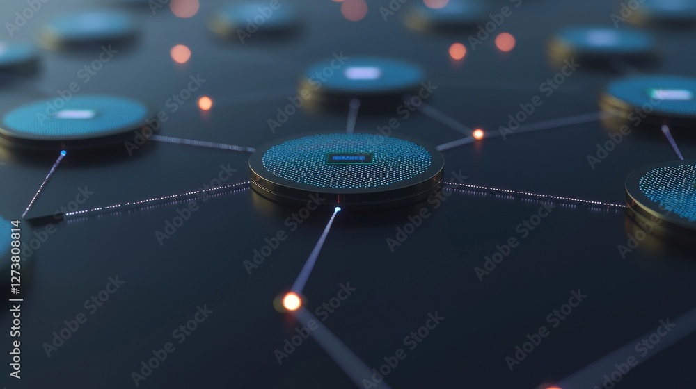 Aufkleber image representing a multitude of computers networked together online