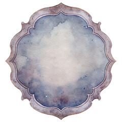 Soft watercolor background, elegant shape, subtle blue tones, artistic texture, perfect for invitations, creative designs.