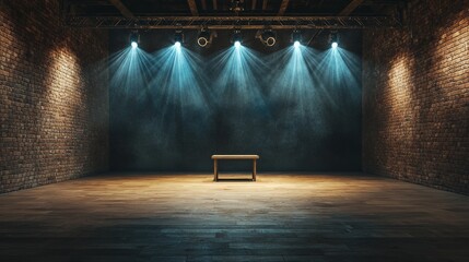 The setting of eerie lighting at a creative venue perfectly complements the dark and artistic performance