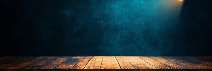 In a professional photography studio, a blue abstract background was carefully photographed with attention to lighting and composition