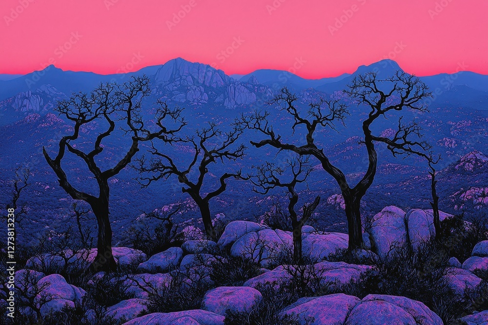 Aufkleber serene view of a pastel pink sky at dusk with soft clouds diffusing natural light