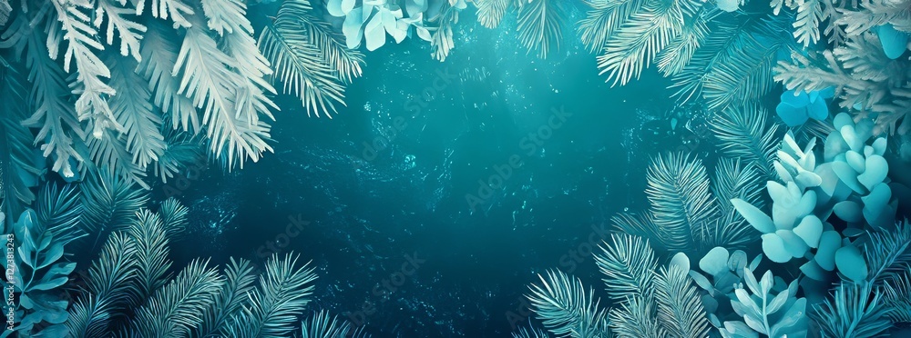 Aufkleber a dark backdrop serves as the foundation for a blue gradient background with grainy glowing blue lig