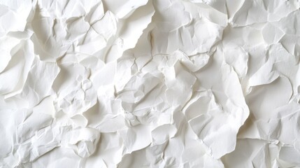 Obraz premium Crumpled white paper texture background