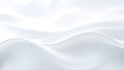 Fototapeta premium Elegant white silk fabric with a soft, flowing wave design digital background
