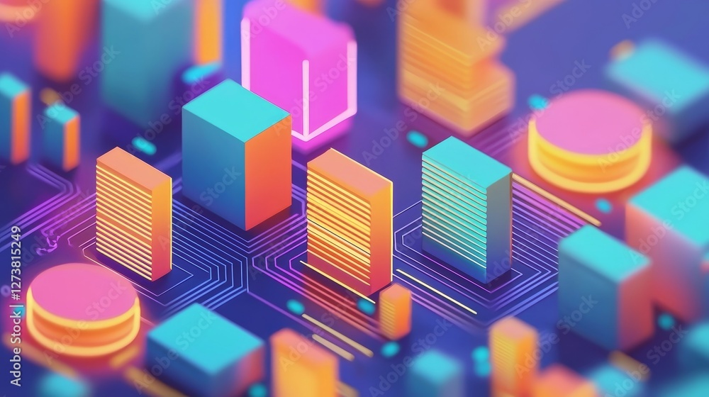 Poster the digital cpu, a computer processor, and electronic components mounted on a motherboard or circuit