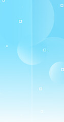 4k light blue white gradient abstract modern background. Circles squares creative pattern. Vertical 3d dynamic wallpaper. Round tech bright banner. Blank space for text image. Drop BG. Round spheres
