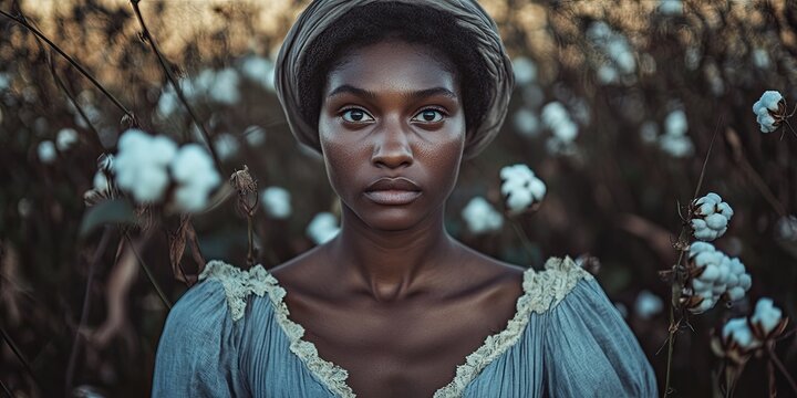 Portrait of a cotton plantation slave worker