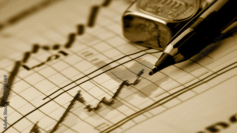 Aufkleber analyzing financial trends office setting image professional environment close-up data insights