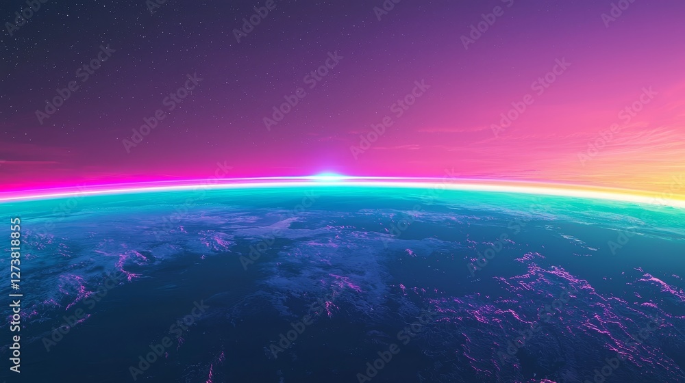 Aufkleber abstract pastel holographic blurred grainy gradient background texture. colorful digital grain soft 