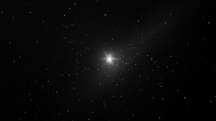 Obraz premium A small glowing star in the middle of an endless black void