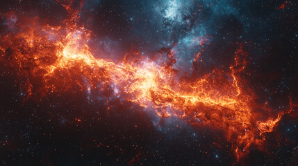 Stunning celestial tapestry, A vibrant nebula in the deep cosmos