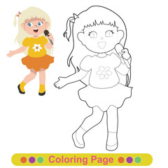 Coloring worksheet page. Educational printable coloring worksheet. Printable activity page for children 
