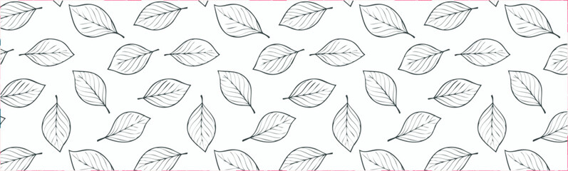 Fototapeta premium Autumn leaves pattern simple background vector illustration