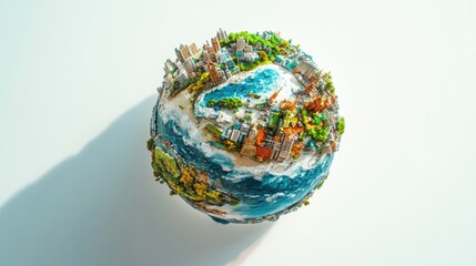 miniature world globe art