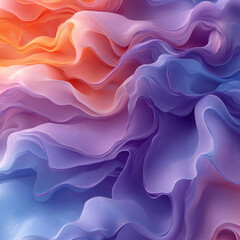 Obraz premium A fluid abstract background featuring soft gradient colors blending seamlessly pastel tones like peach, lavender, and light blue