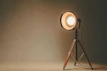 Studio photography and videography utilize a type of lighting equipment that includes a spotlight with a halogen bulb and a Fresnel lens
