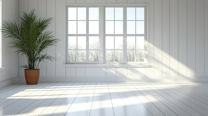 empty room with window