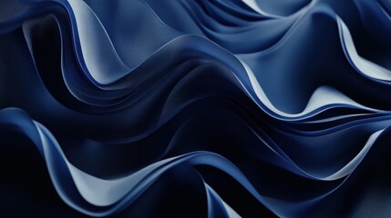 Obraz premium abstract blue fabric waves smooth silk drape elegant textile bac