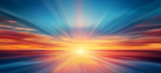 Fototapeta premium A dramatic sunset with a twilight-hued sky and clouds serves as the background concept of a colorful sky