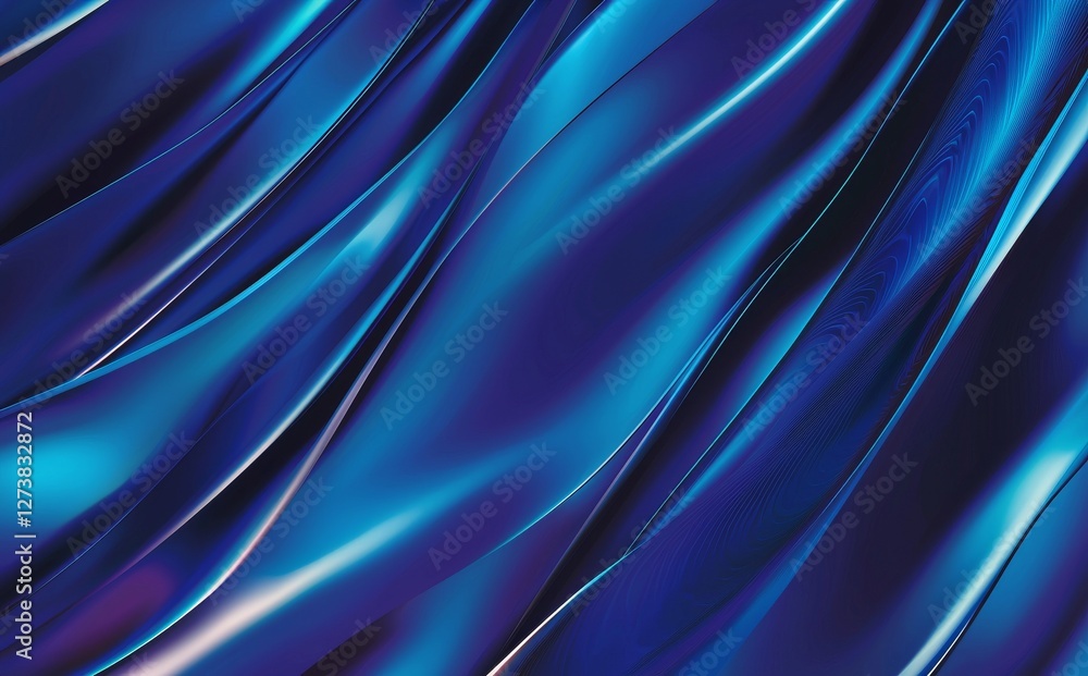 Poster the wallpaper features a 3d rendering of an abstract texture in blue with a light effect