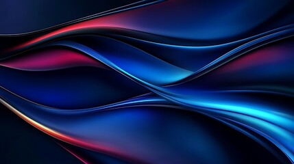 Obraz premium Abstract liquid technology background in black luxury environment flowing waves dynamic viewpoint