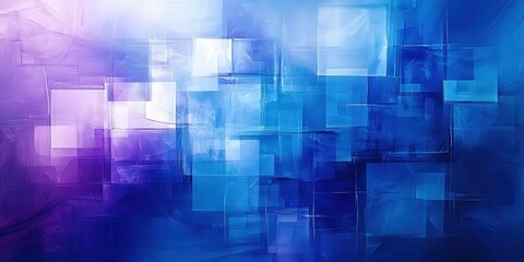 Close-up of an abstract masterpiece with swirling blues and purples forming a mesmerizing mosaic. Delicate layers interweave to create depth and intrigue