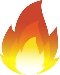 Fire icon illustration design on white background 1