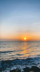 sunset over the sea