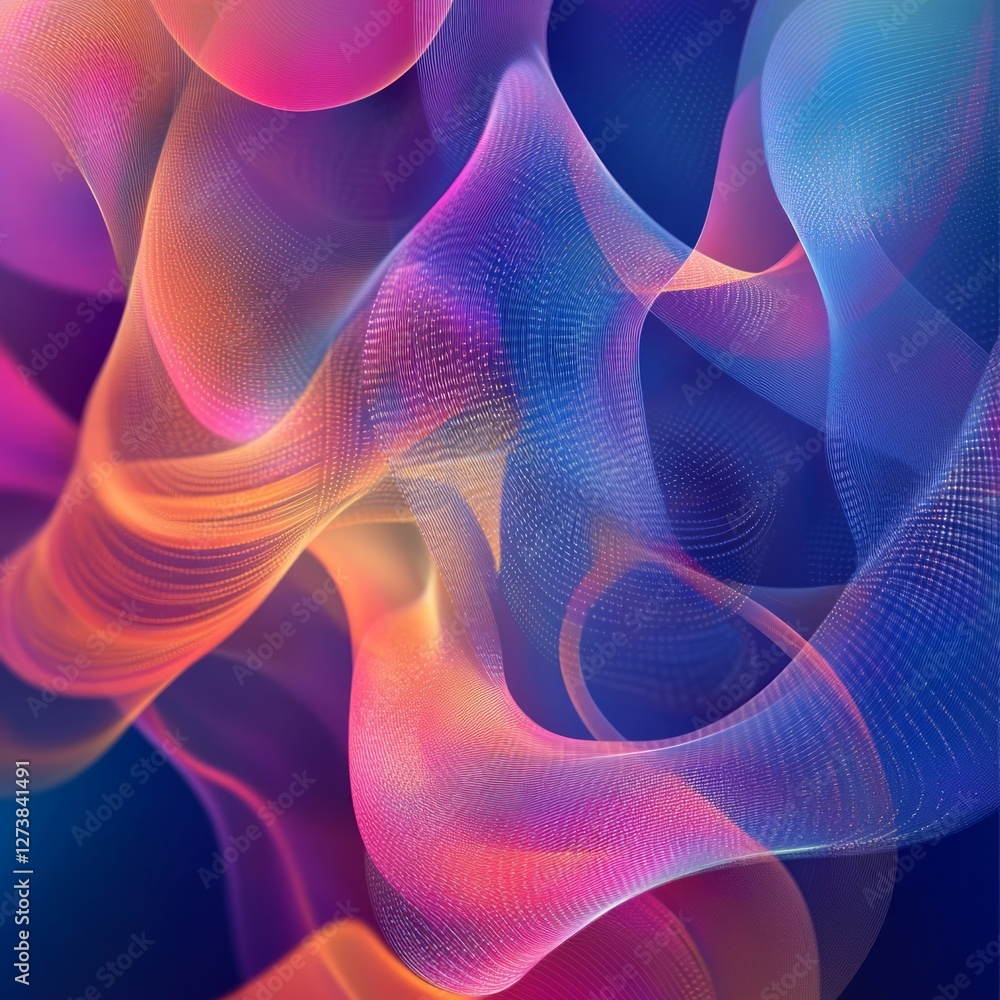 Poster abstract background concept. abstract colorful waveform digital art design.