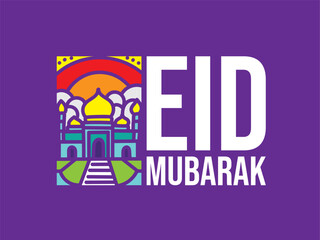 Eid mubarak background for raya event colorful
