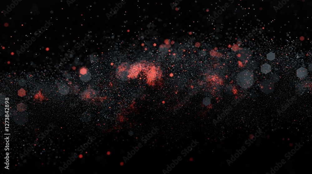 Poster this abstract 3d rendering presents a futuristic geometrical surface texture characterized by a dark