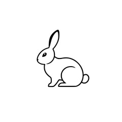 Outline of a Rabbit with Simplified details.