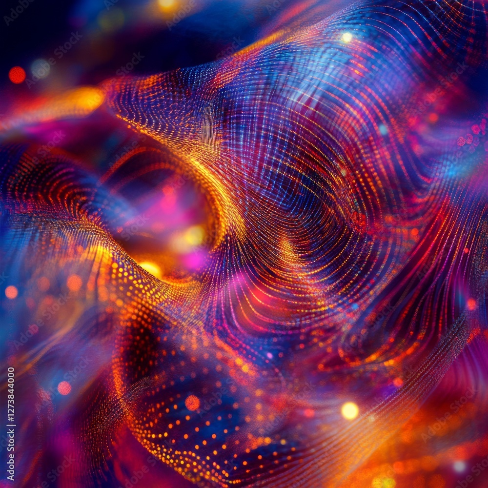 Poster abstract background concept. abstract colorful energy wave data visualization.