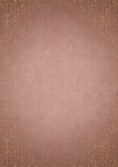 Fototapeta premium Hand-drawn unique abstract ornament. Light semi transparent pale pink on a pale pink background, with vignette of same pattern in golden glitter on a darker color. Paper texture. A4. (pattern: p14e)