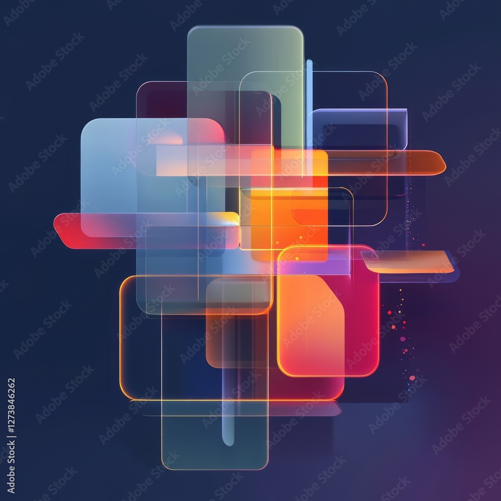 Poster abstract background concept. abstract geometric shapes overlay design.