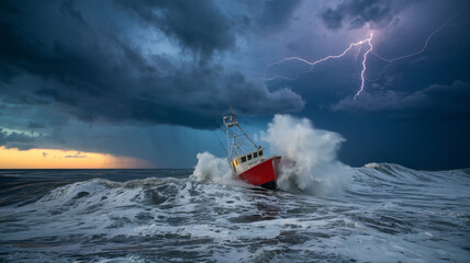storm on the sea