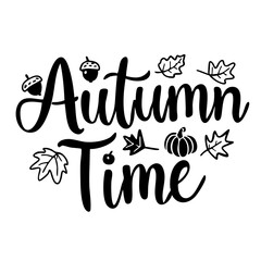 Autumn time quote svg