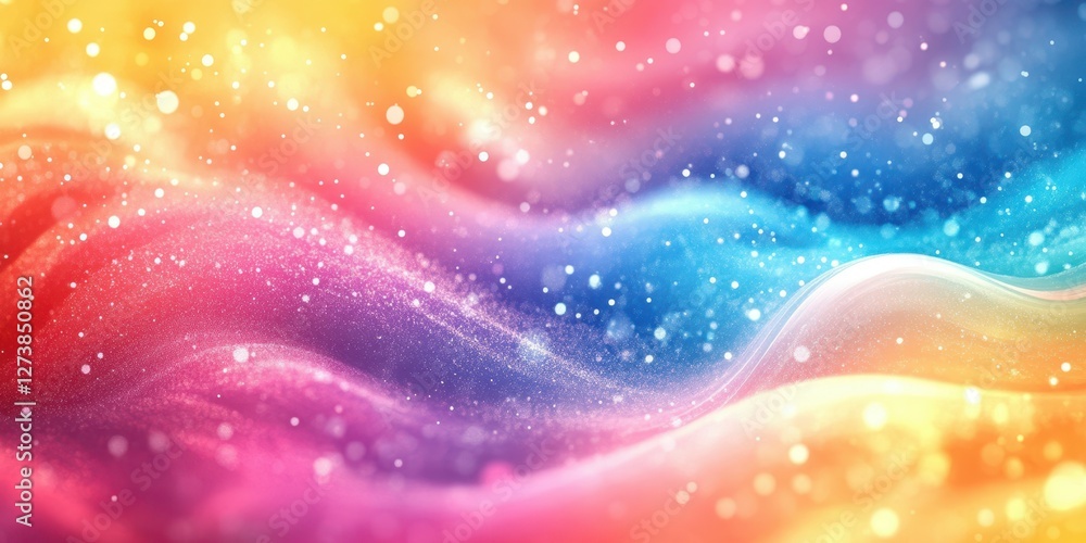 Aufkleber colorful swirling patterns and sparkling lights create a vibrant abstract background