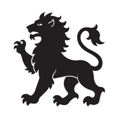 Bulgarian emblem- powerful lion silhouette design