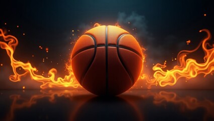 Fiery basketball energy